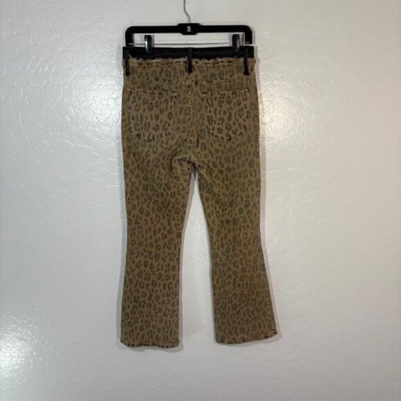 FRAME Jeans Womens 28 Brown Cheetah Print Le Crop Mini Boot Cropped Bootcut - Picture 6 of 9
